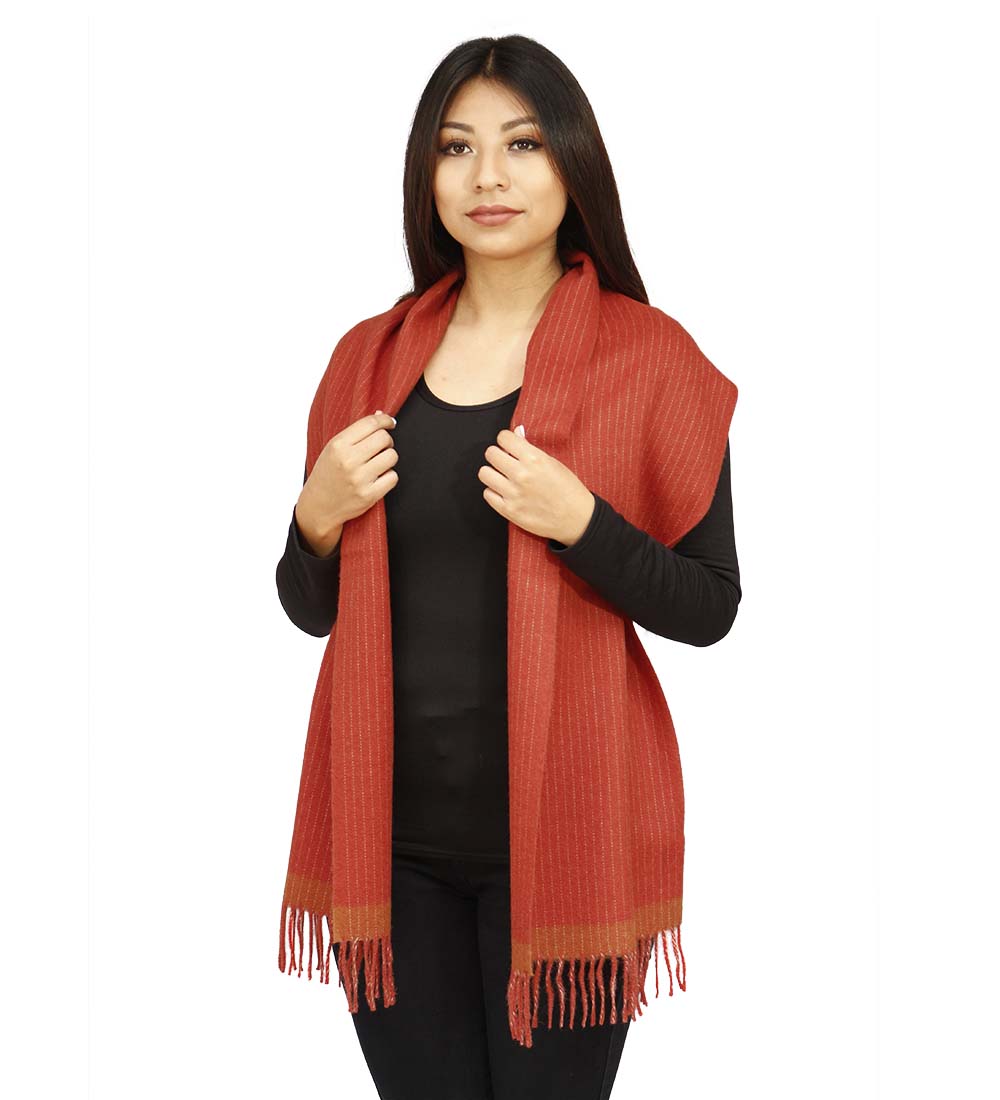 Mujer 100% Bebé Lana Alpaca Hilo Invierno Otoño Tejido Suave Cálido Bufanda Perú - Imagen 14 de 16
