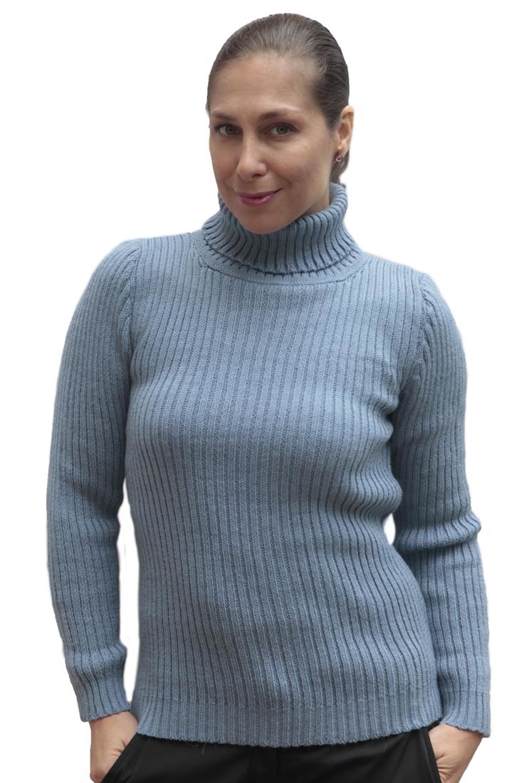 Damen Pullover weicher Alpaka Wolle Strick Rollkragen gerippt - Bild 63 von 65