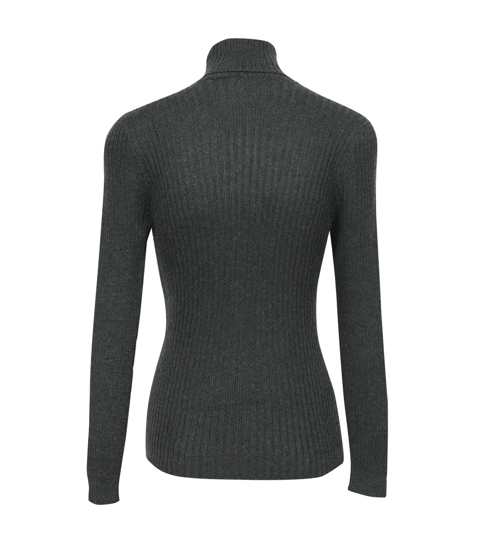 Para mujeres Suave Bebé Mezcla de Alpaca Tejido Cuello de Tortuga Acanulado Suéter Trenzas Diseño - Imagen 10 de 112