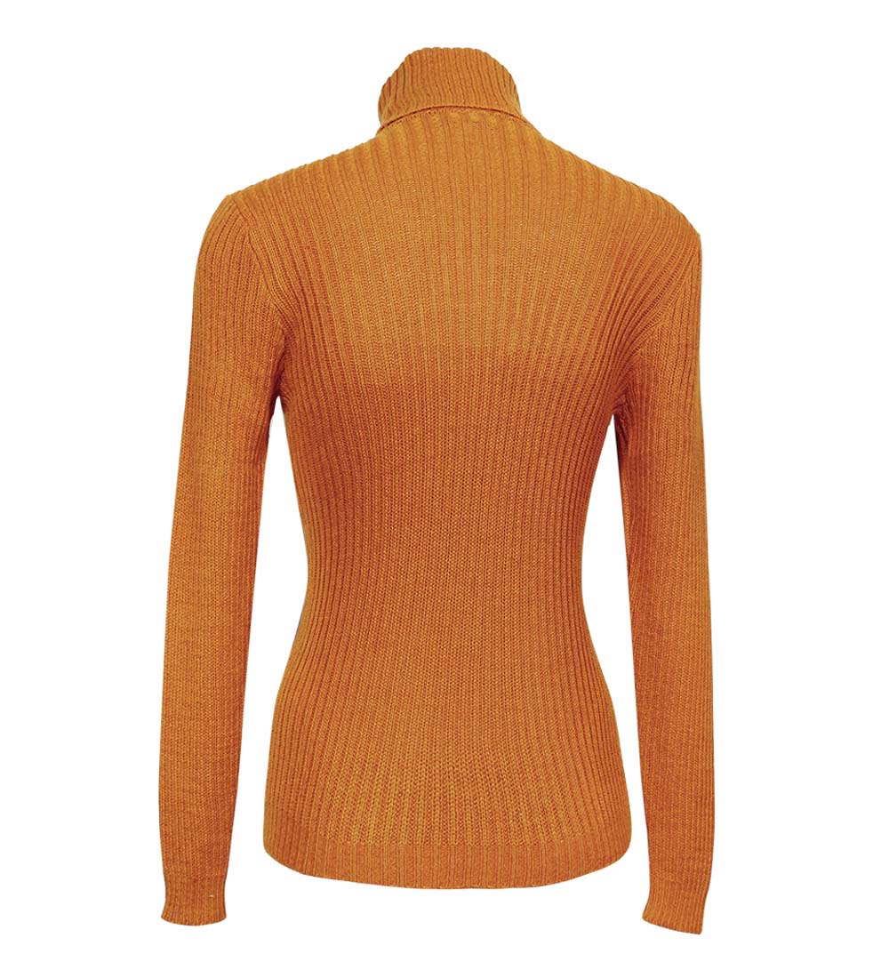 Para mujeres Suave Bebé Mezcla de Alpaca Tejido Cuello de Tortuga Acanulado Suéter Trenzas Diseño - Imagen 26 de 112