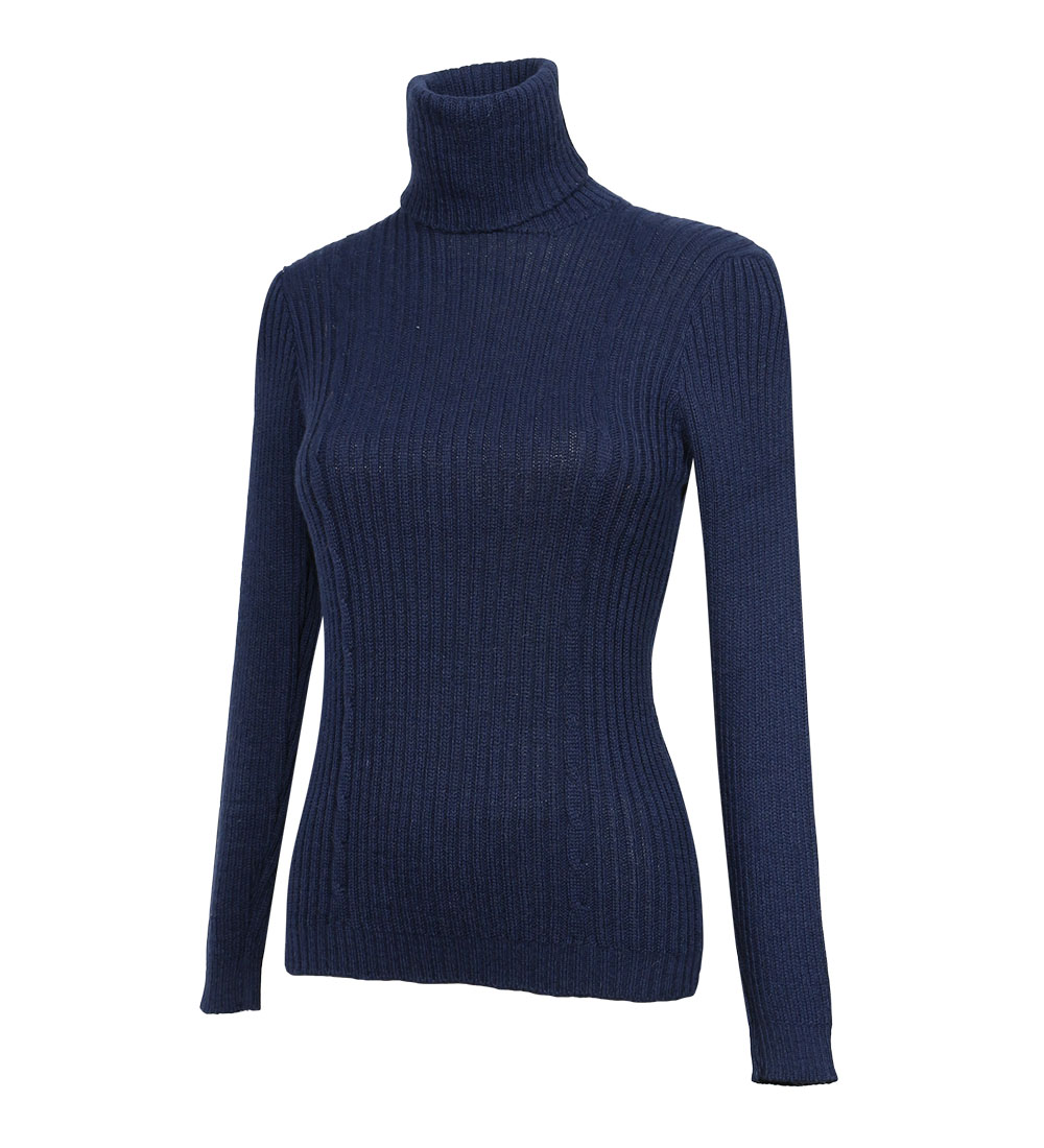 Para mujeres Suave Bebé Mezcla de Alpaca Tejido Cuello de Tortuga Acanulado Suéter Trenzas Diseño - Imagen 73 de 112