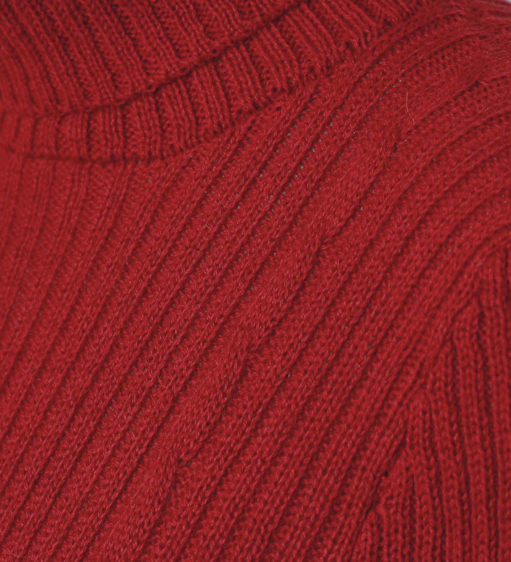 Para mujeres Suave Bebé Mezcla de Alpaca Tejido Cuello de Tortuga Acanulado Suéter Trenzas Diseño - Imagen 95 de 112
