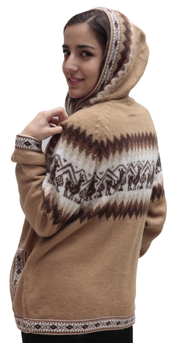 Chaqueta de punto de lana de alpaca con capucha Little Llamas suéter - Imagen 27 de 109