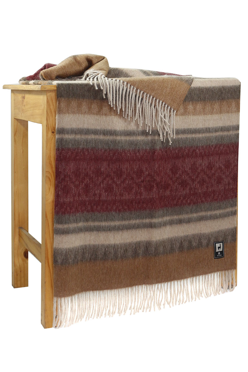 Special Alpaca Wool Cherokee Style Blanket Throw - Warm And Soft - Picture 35 of 41