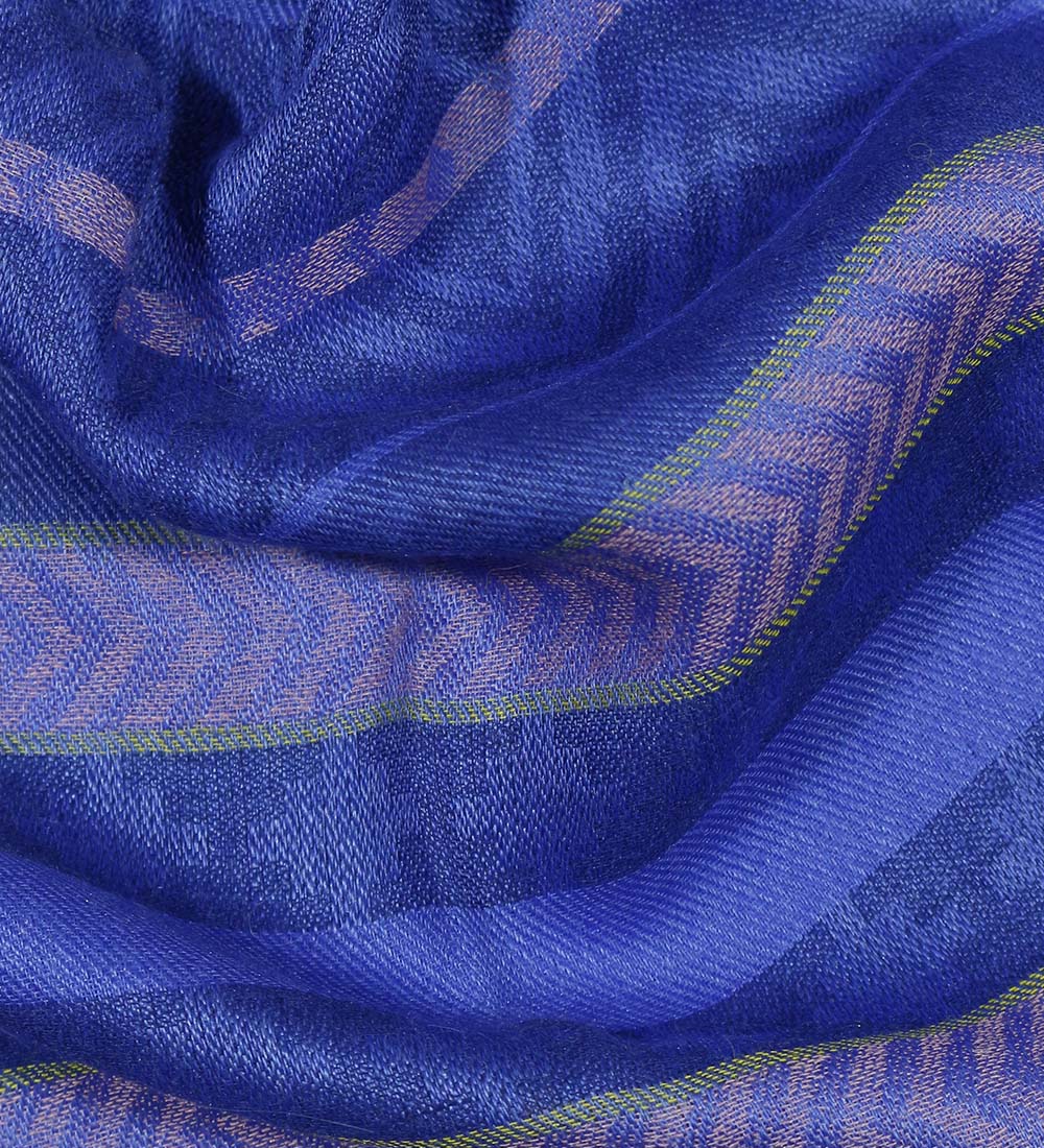 Chal tejido de lana de alpaca para bebé para mujer diseño celestial suave cálido a rayas - Imagen 10 de 18