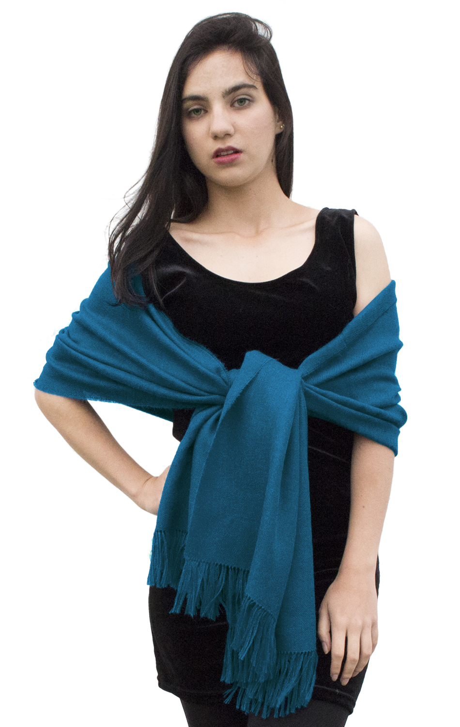 Superfein gewebtes Damen-Tuch 100 % Baby Alpaka Wolle Halstuch - Bild 14 von 70