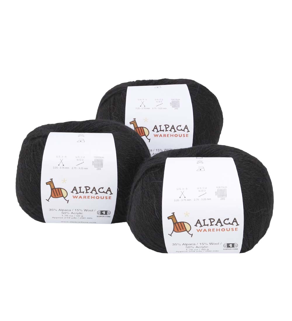 Blend Alpaca Yarn Wool Set of 3 Skeins Fingering Worsted Weight Knitting Crochet - Picture 17 of 100