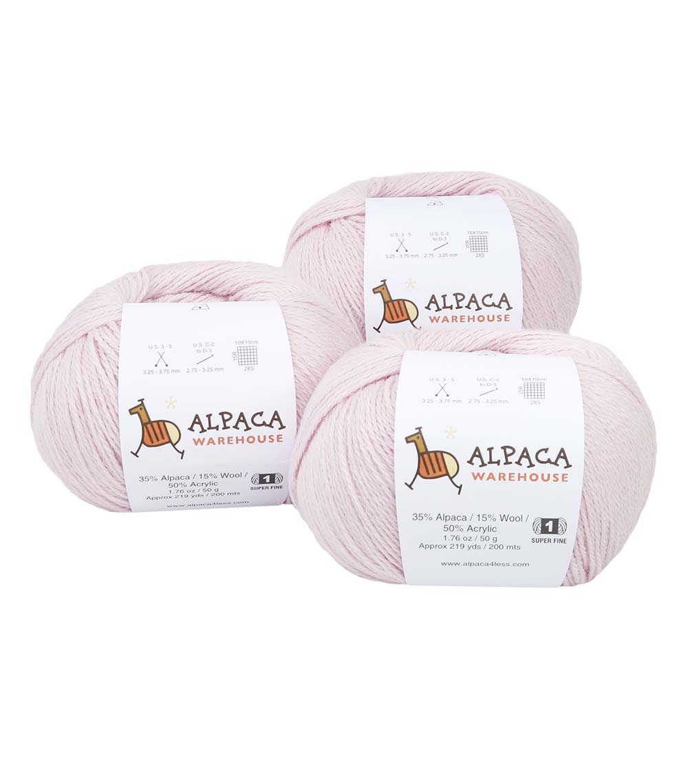 Blend Alpaca Yarn Wool Set of 3 Skeins Fingering Worsted Weight Knitting Crochet - Picture 41 of 100