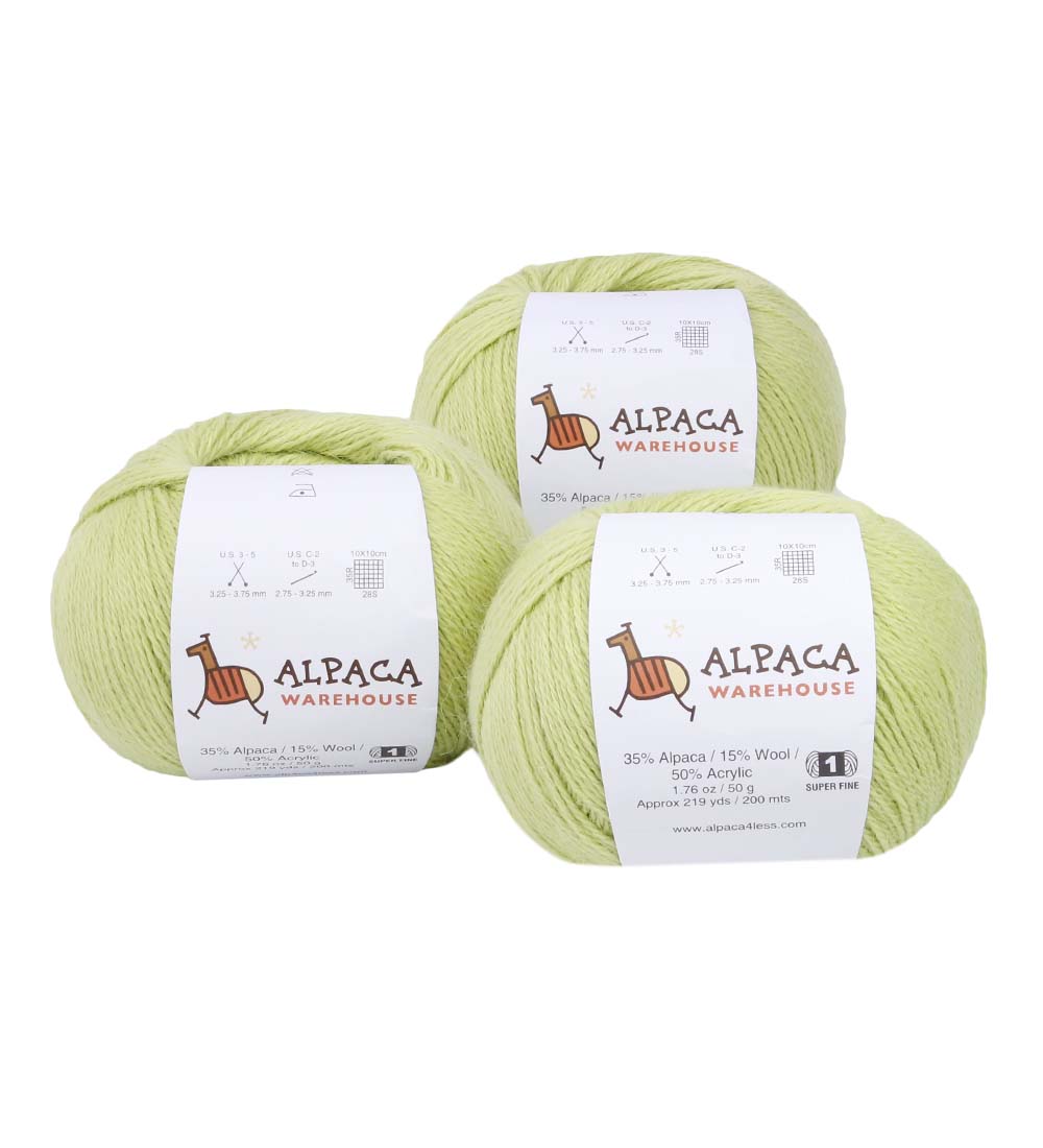 Blend Alpaca Yarn Wool Set of 3 Skeins Fingering Worsted Weight Knitting Crochet - Picture 59 of 100