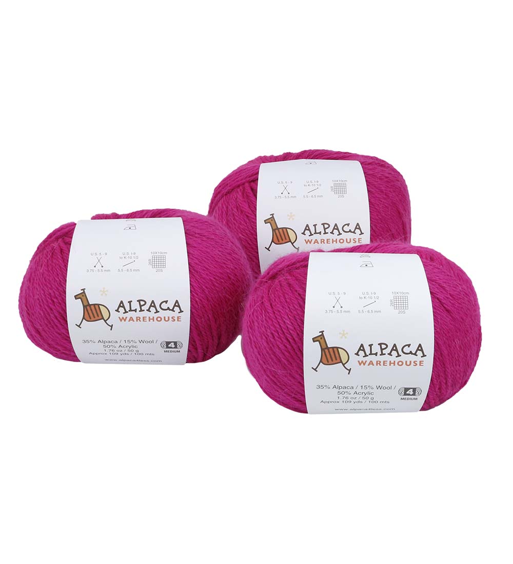 Blend Alpaca Yarn Wool Set of 3 Skeins Fingering Worsted Weight Knitting Crochet - Picture 74 of 100