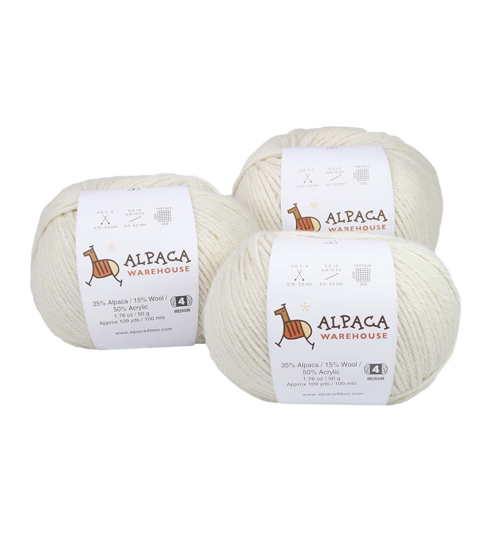 Blend Alpaca Yarn Wool Set of 3 Skeins Fingering Worsted Weight Knitting Crochet - Picture 77 of 100