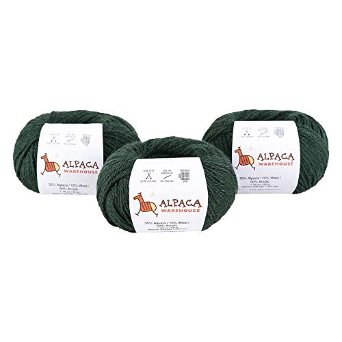 Blend Alpaca Yarn Wool Set of 3 Skeins Fingering Worsted Weight Knitting Crochet - Picture 2 of 100