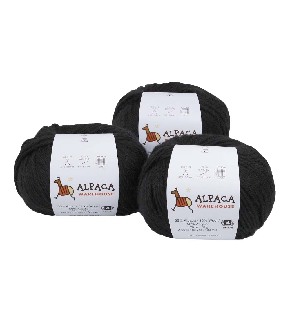 Blend Alpaca Yarn Wool Set of 3 Skeins Fingering Worsted Weight Knitting Crochet - Picture 20 of 100