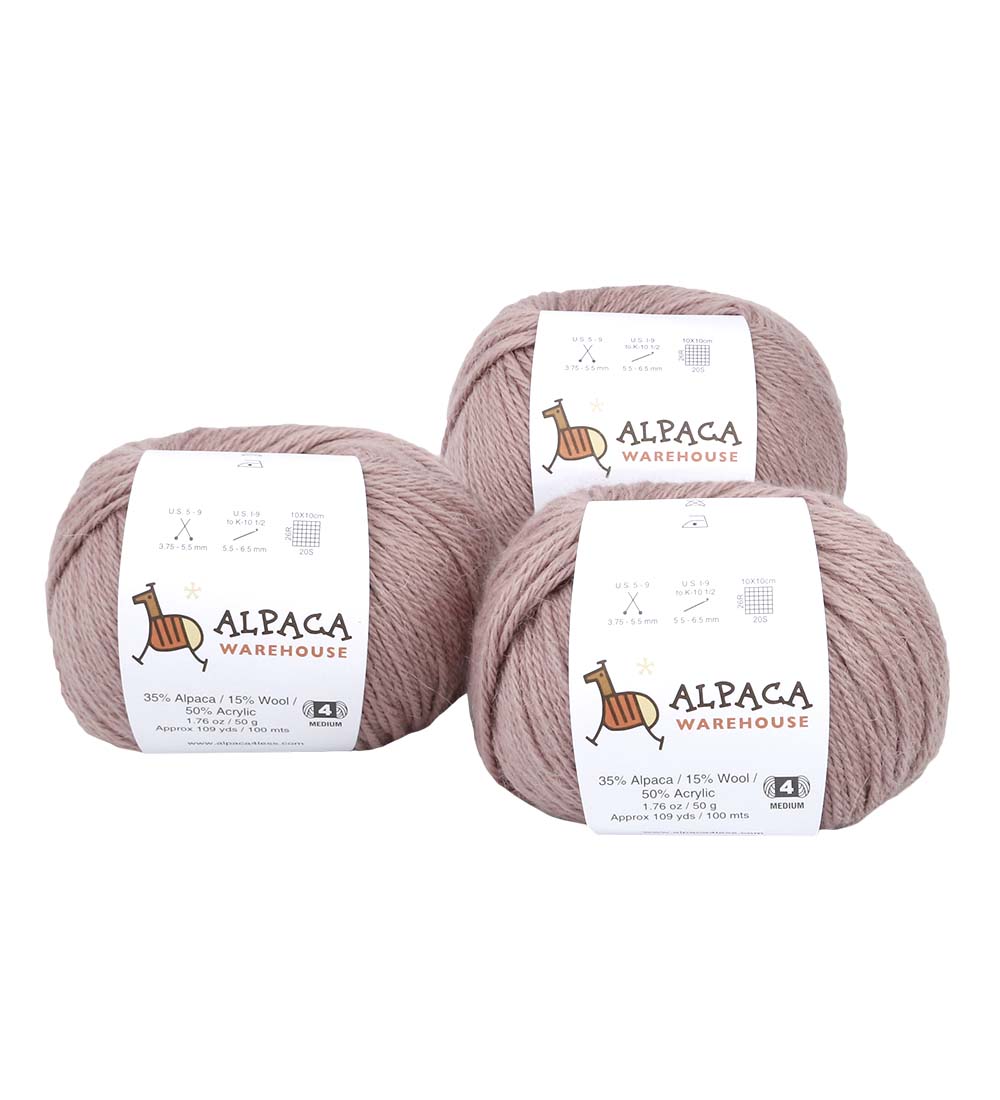 Blend Alpaca Yarn Wool Set of 3 Skeins Fingering Worsted Weight Knitting Crochet - Picture 89 of 100