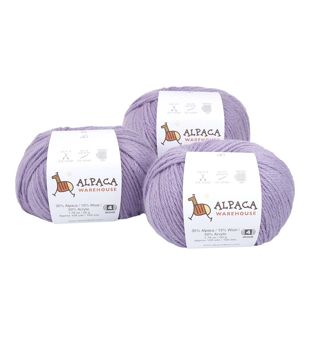 Blend Alpaca Yarn Wool Set of 3 Skeins Fingering Worsted Weight Knitting Crochet - Picture 92 of 100