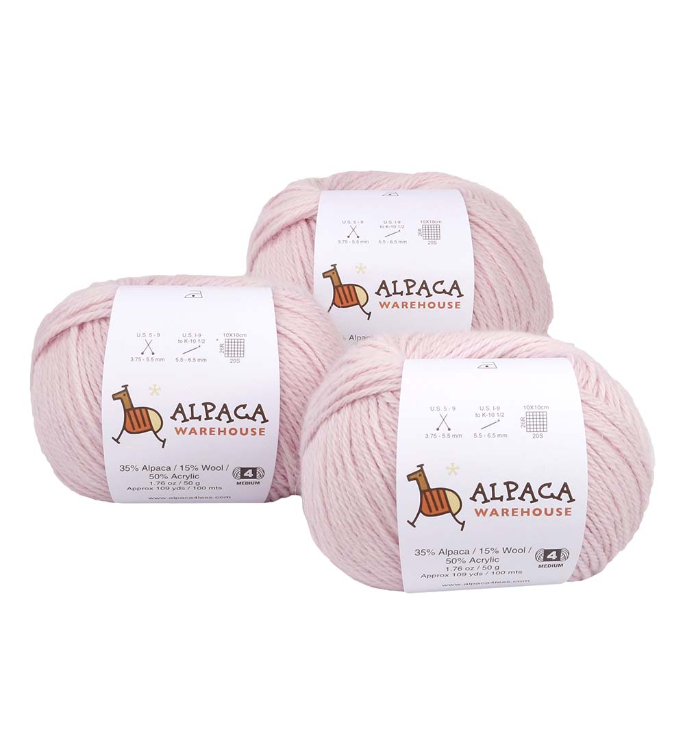 Blend Alpaca Yarn Wool Set of 3 Skeins Fingering Worsted Weight Knitting Crochet - Picture 44 of 100