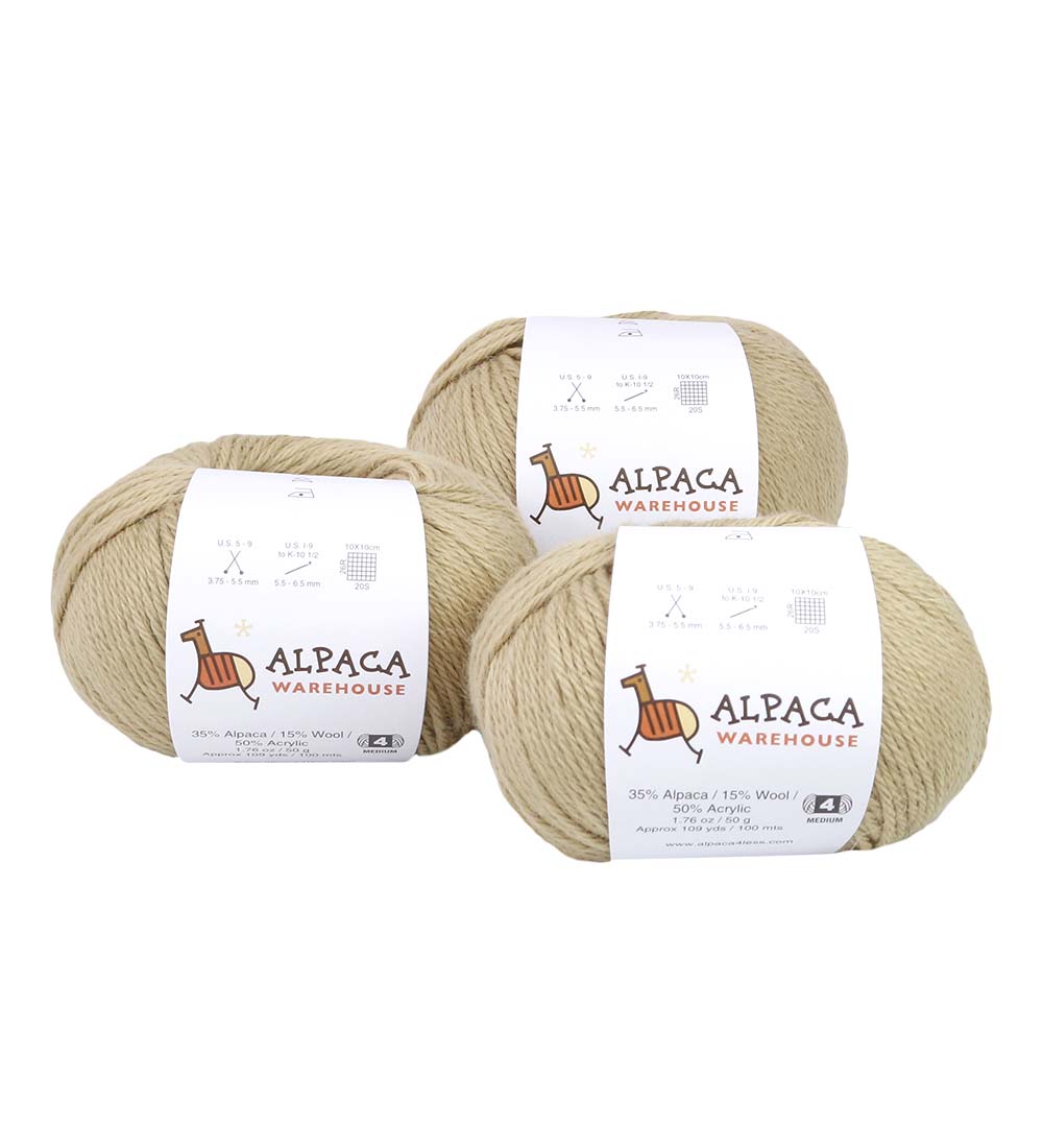 Blend Alpaca Yarn Wool Set of 3 Skeins Fingering Worsted Weight Knitting Crochet - Picture 56 of 100