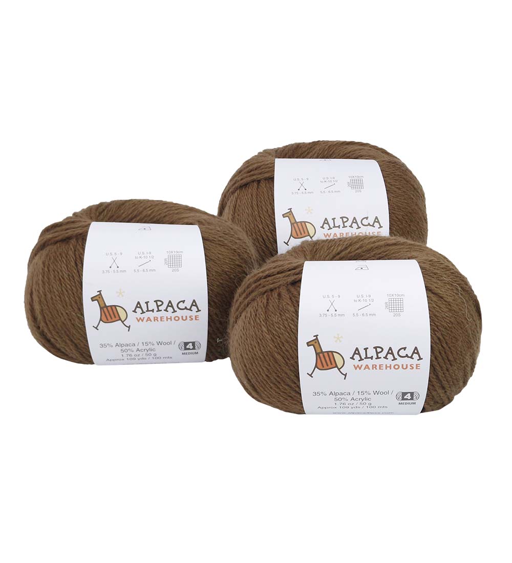 Blend Alpaca Yarn Wool Set of 3 Skeins Fingering Worsted Weight Knitting Crochet - Picture 68 of 100
