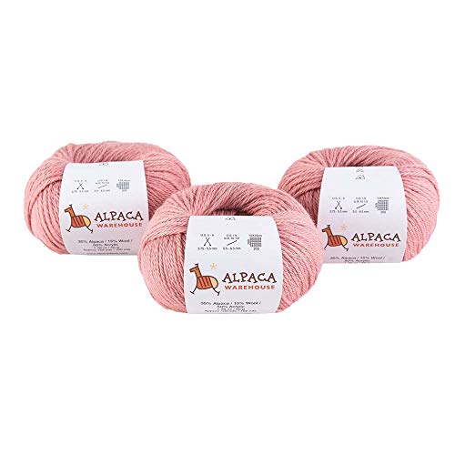 Blend Alpaca Yarn Wool Set of 3 Skeins Fingering Worsted Weight Knitting Crochet - Picture 4 of 100