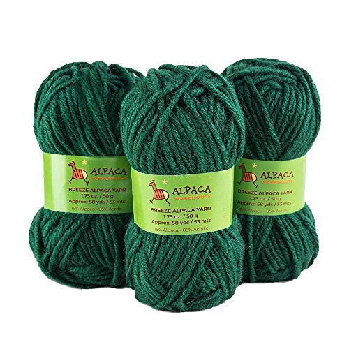 Blend Alpaca Yarn Wool Set of 3 Skeins Worsted Weight Knitting Crocheting Peru - Picture 5 of 75
