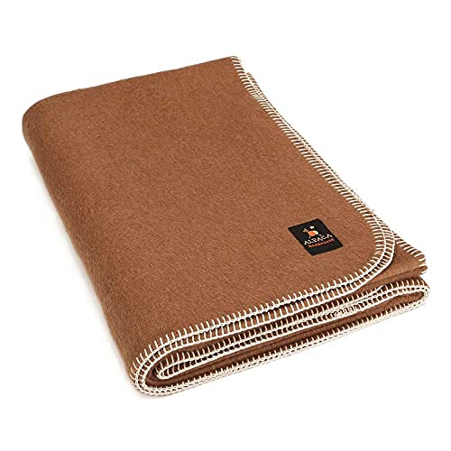 Dicke Alpaka Wolldecke schwer Twin Size Camping Outdoor drinnen - Bild 10 von 17