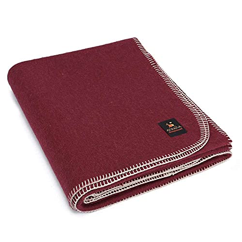 Dicke Alpaka Wolldecke schwer Twin Size Camping Outdoor drinnen - Bild 8 von 17