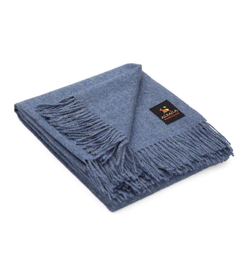 100% Baby Alpaca Wool Blanket Throw Melange Colors Bed Couch Sofa Soft Warm Peru - Picture 15 of 46