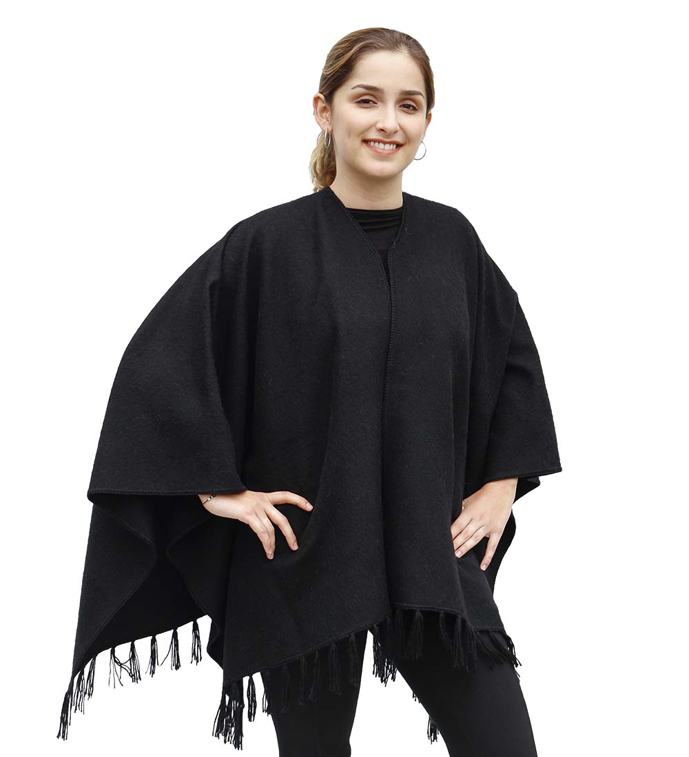 Superfine Alpaca Wool Alpaca Blend Poncho for Women Cloak Cape Coat Ruana Soft - Picture 13 of 24