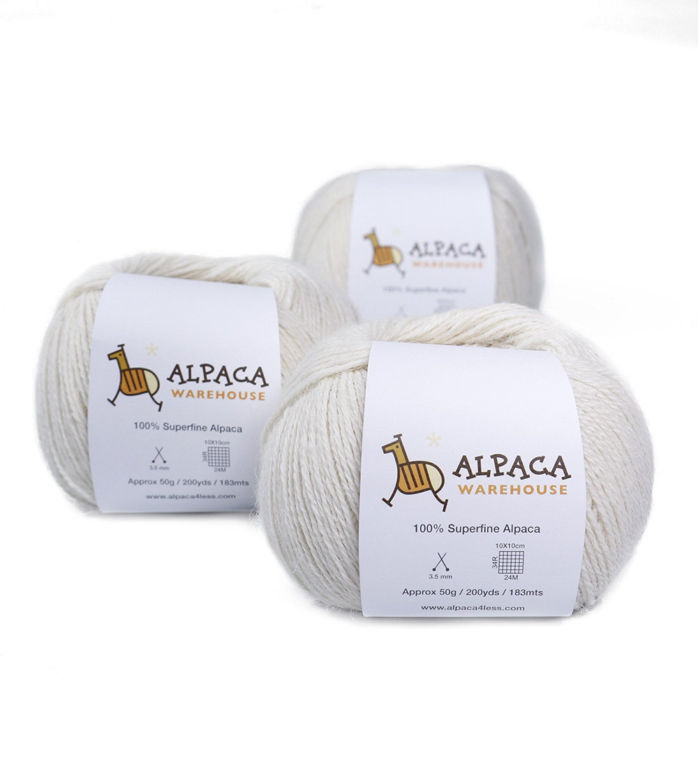 100% Alpaca Yarn Wool Set of 3 Skeins Fingering Weight - Picture 11 of 43