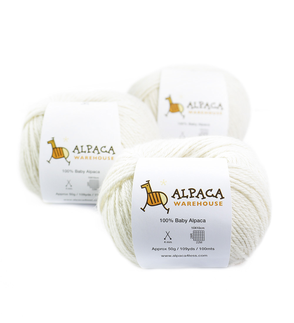 100% Baby Alpaca Yarn Wool Set of 3 Skeins DK Weight - Picture 8 of 25