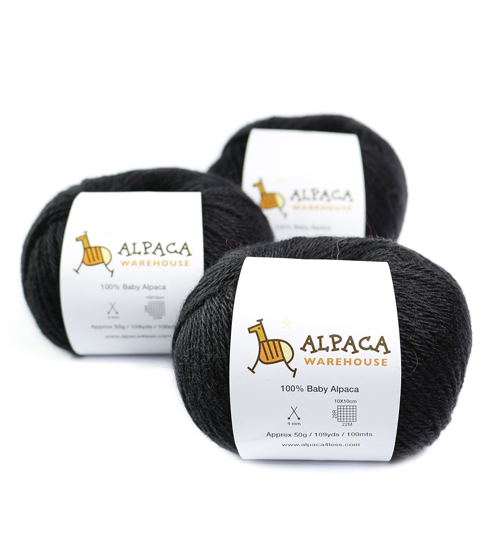 100% Baby Alpaca Yarn Wool Set of 3 Skeins DK Weight - Picture 14 of 25
