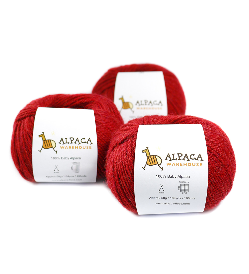 100% Baby Alpaca Yarn Wool Set of 3 Skeins DK Weight - Picture 17 of 25