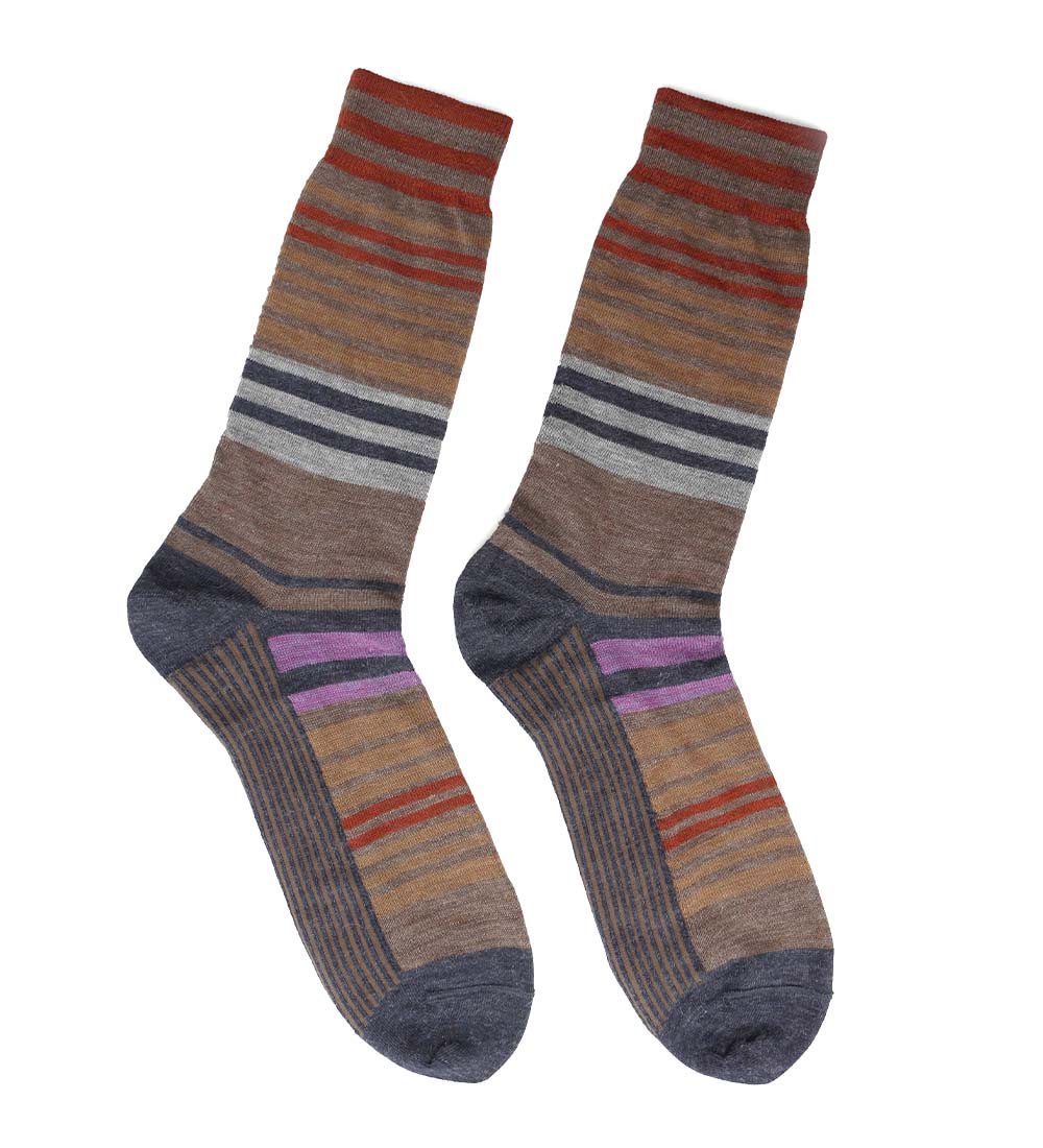 Baby Alpaca Wool Knitted Socks Soft Warm One Size Multicolor Design For