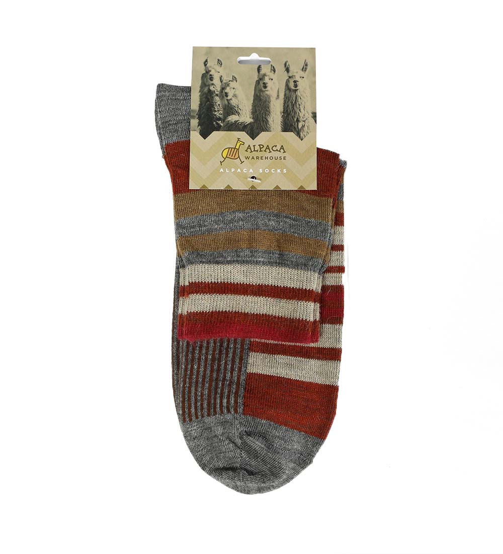 Calcetines Cortos Tejidos de Lana Alpaca Bebé Suaves Cálidos Talla Única Multicolor Para Hombres Perú - Imagen 8 de 9