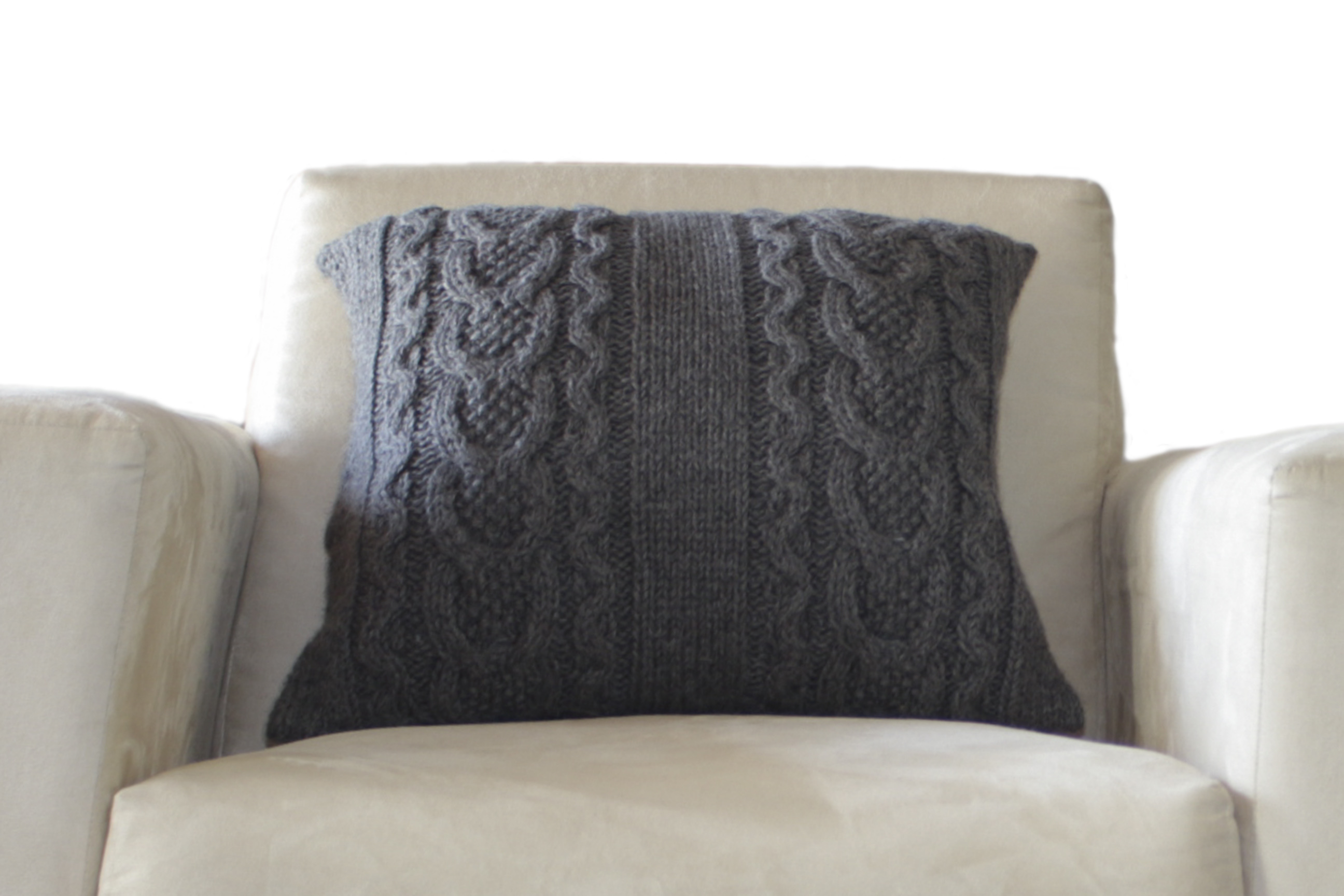 Handgestrickt Alpaka Wolle Dekorativ Doppel Zopf Überwurf Kissenbezug Home Kissen - Bild 25 von 32