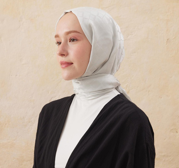 Islamic Headscarf Diamond Jacquard Satin Turkish Hijab Shawl Wrap - Picture 50 of 69