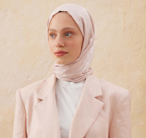 Islamic Headscarf Diamond Jacquard Satin Turkish Hijab Shawl Wrap - Picture 46 of 69