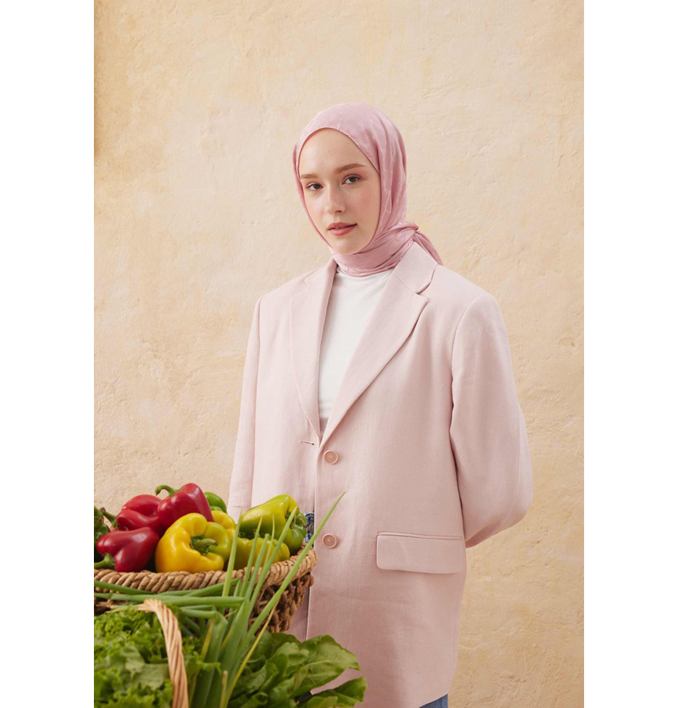Islamic Headscarf Diamond Jacquard Satin Turkish Hijab Shawl Wrap - Picture 61 of 69