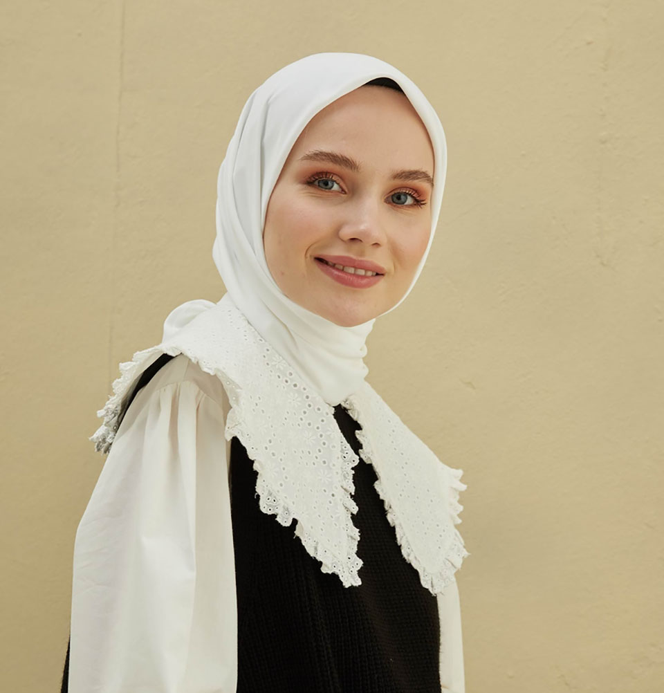 Foulard Donna Islamico Medine Ipek Chiffon Turco Quadrato Hijab 110x100cm - Foto 39 di 58