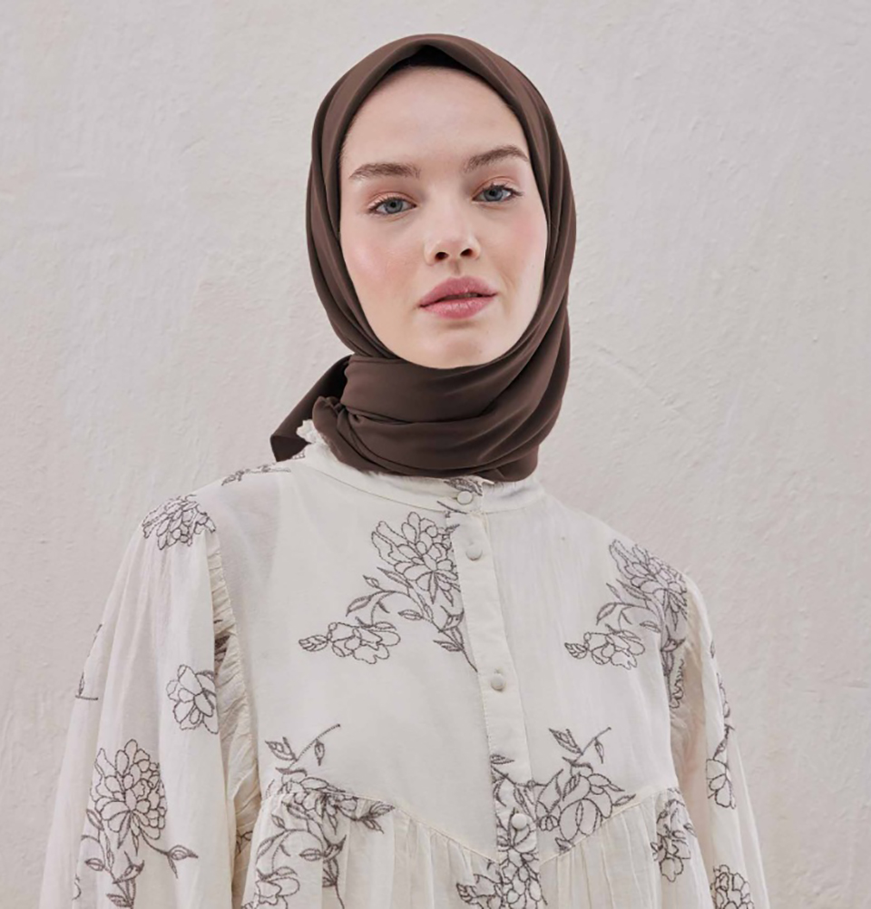 Foulard Donna Islamico Medine Ipek Chiffon Turco Quadrato Hijab 110x100cm - Foto 81 di 92