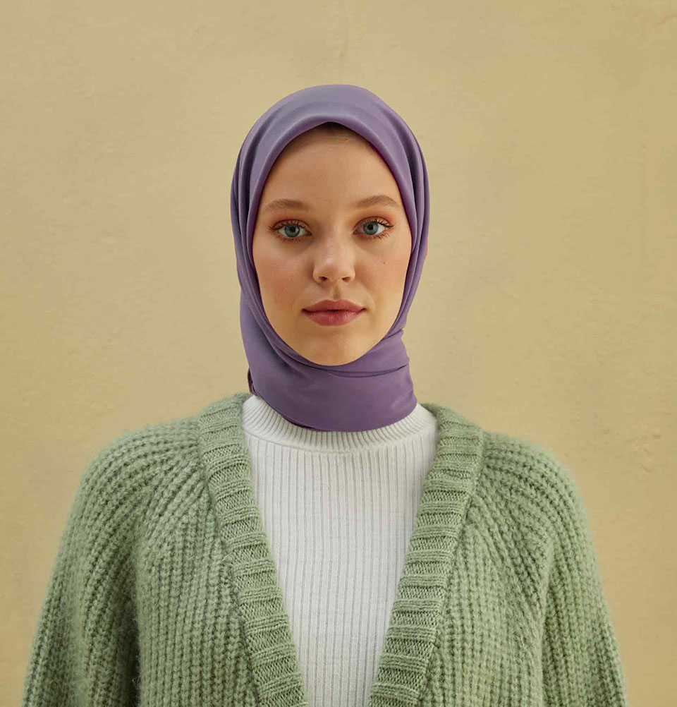 Foulard Donna Islamico Medine Ipek Chiffon Turco Quadrato Hijab 110x100cm - Foto 54 di 58