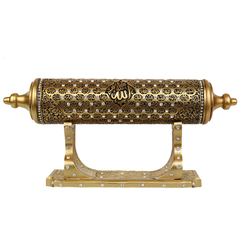 Islamic Turkish Table Decor Showpiece Sculpture Scroll Stand 99 Names ...
