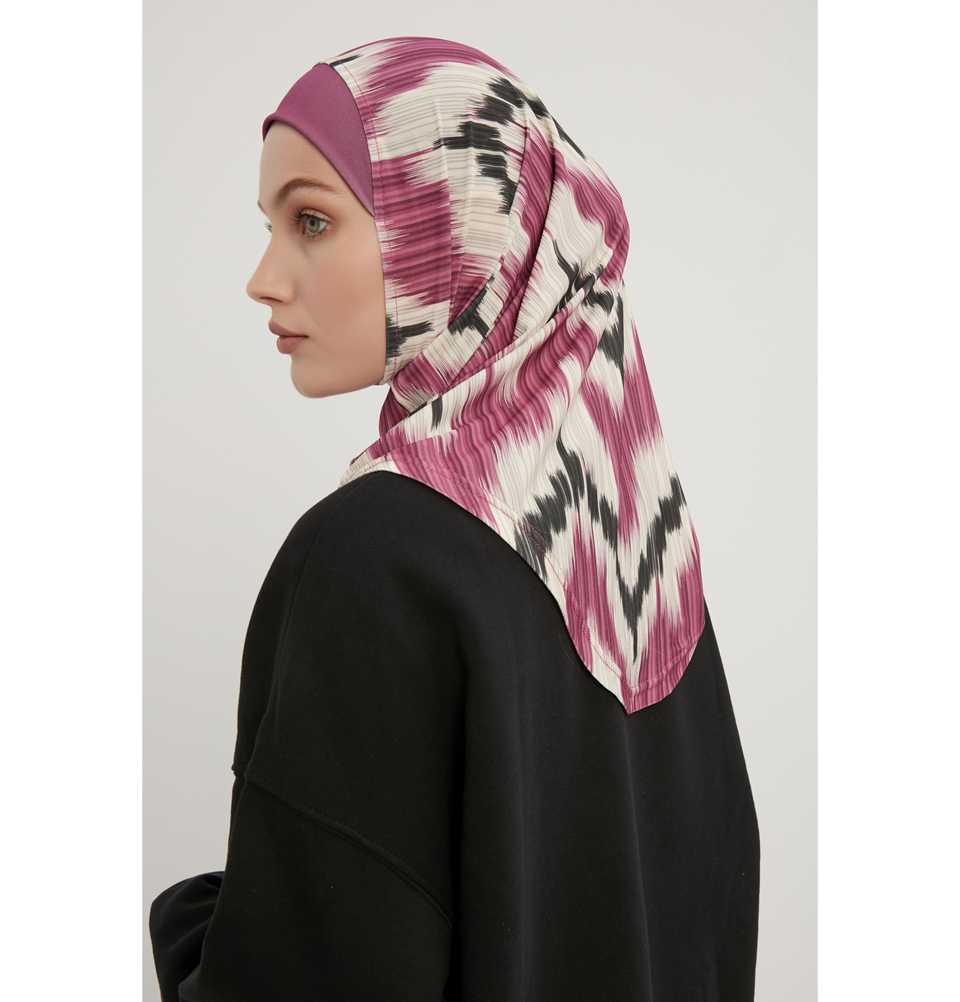 Hijab deportivo instantáneo de una pieza Modefa - llama abstracta - Imagen 8 de 8