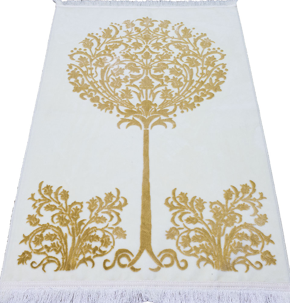Alfombra de oración de terciopelo de peluche turca de lujo Modefa | Colgador de auto gratis | Árbol de Jannah - Imagen 12 de 41