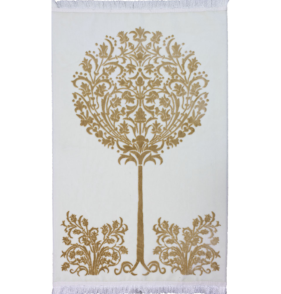 Alfombra de oración de terciopelo de peluche turca de lujo Modefa | Colgador de auto gratis | Árbol de Jannah - Imagen 13 de 41