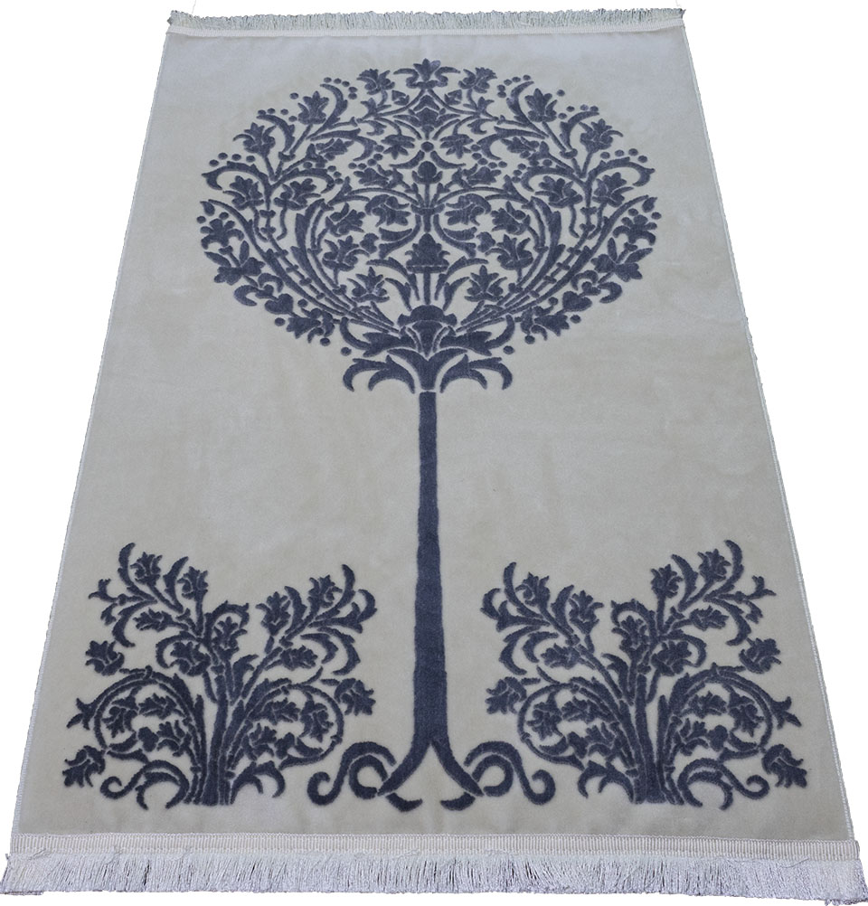 Alfombra de oración de terciopelo de peluche turca de lujo Modefa | Colgador de auto gratis | Árbol de Jannah - Imagen 19 de 41