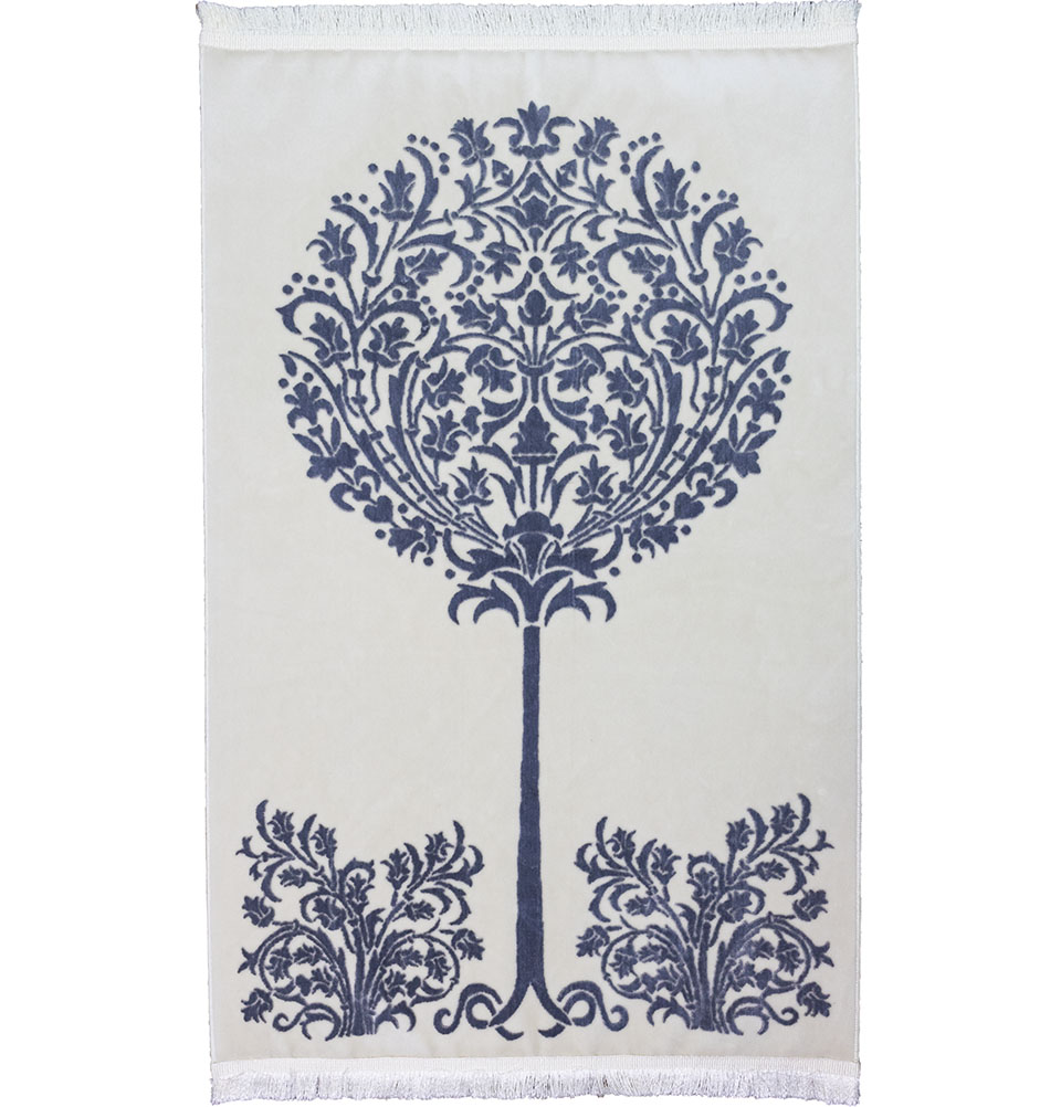 Alfombra de oración de terciopelo de peluche turca de lujo Modefa | Colgador de auto gratis | Árbol de Jannah - Imagen 20 de 41