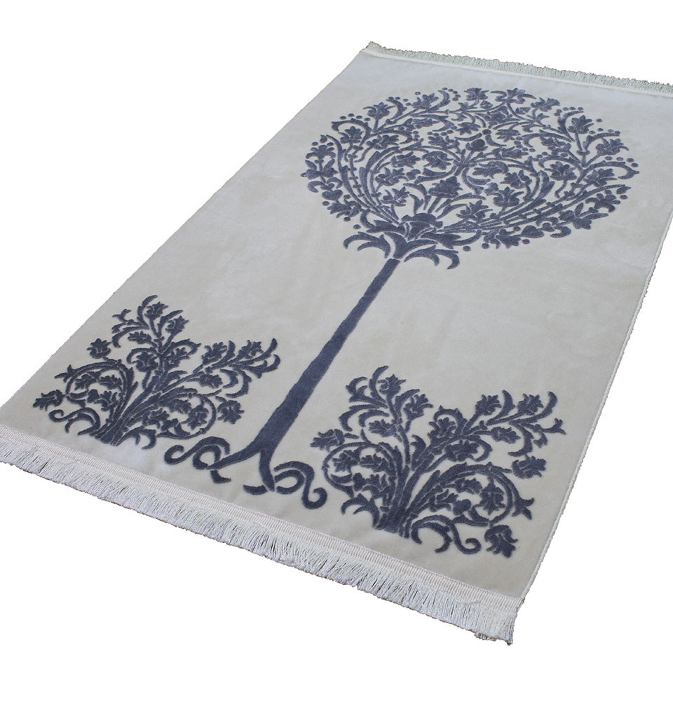 Alfombra de oración de terciopelo de peluche turca de lujo Modefa | Colgador de auto gratis | Árbol de Jannah - Imagen 15 de 41