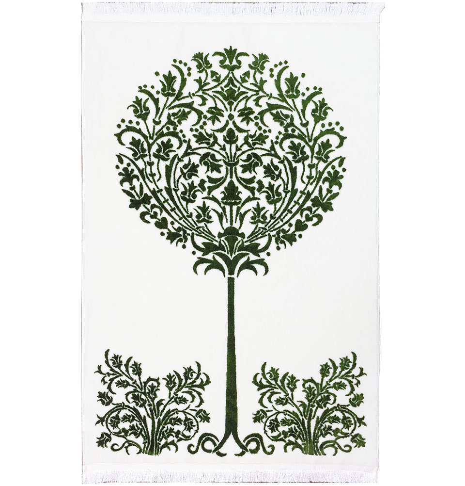 Alfombra de oración de terciopelo de peluche turca de lujo Modefa | Colgador de auto gratis | Árbol de Jannah - Imagen 27 de 41