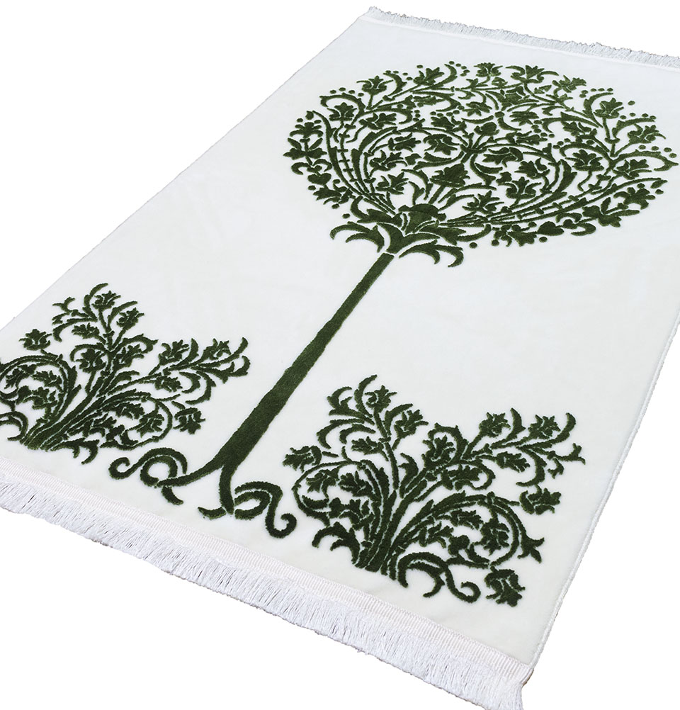 Alfombra de oración de terciopelo de peluche turca de lujo Modefa | Colgador de auto gratis | Árbol de Jannah - Imagen 22 de 41